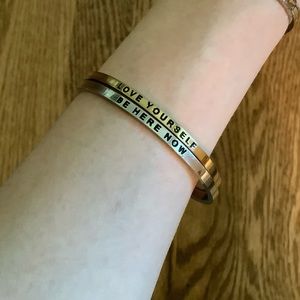 Mantraband “be here now” and “love yourself” bracelets
